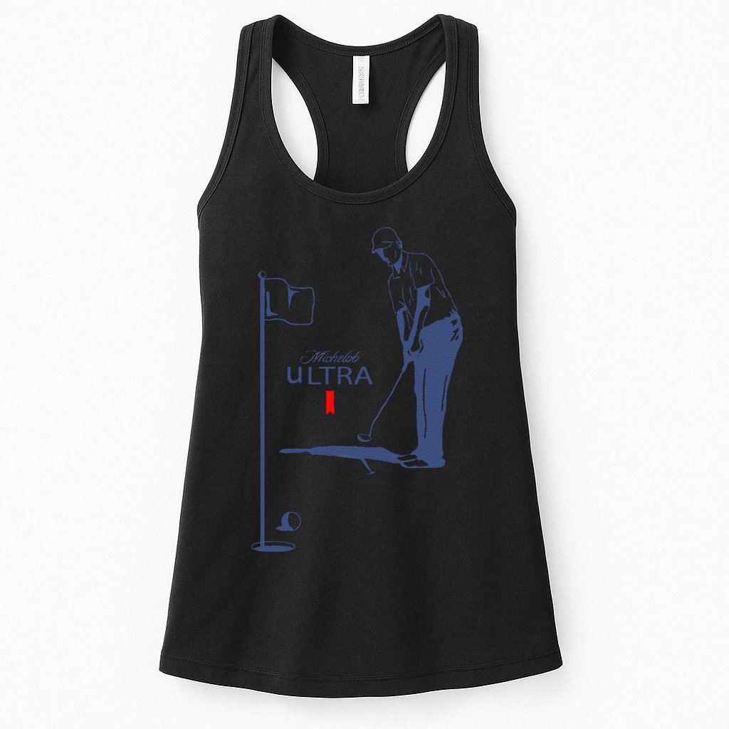 Michelob Ultra Golfing Dad  Beer Fatherhood Womens Tank Top