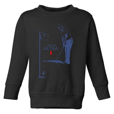 Michelob Ultra Golfing Dad  Beer Fatherhood Toddler Sweatshirt