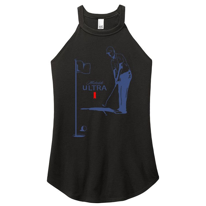 Michelob Ultra Golfing Dad  Beer Fatherhood Women's Perfect Tri Rocker Tank