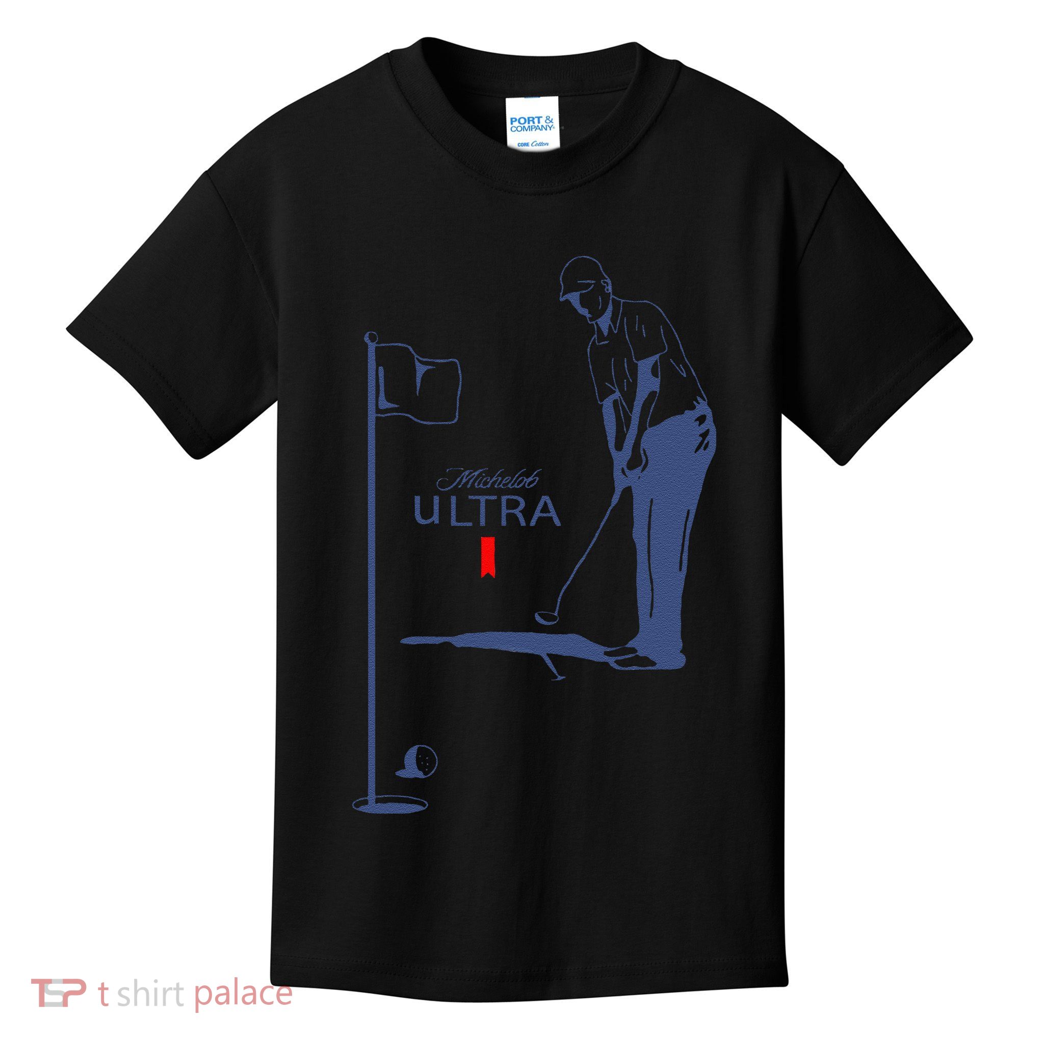 Michelob Ultra Golfing Dad  Beer Fatherhood Kids T-Shirt