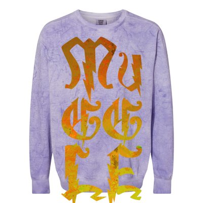 Muggle Distressed Logo Colorblast Crewneck Sweatshirt