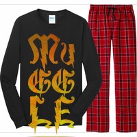 Muggle Distressed Logo Long Sleeve Pajama Set