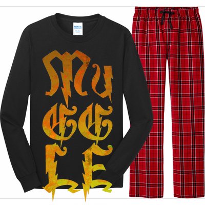 Muggle Distressed Logo Long Sleeve Pajama Set