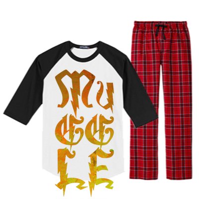 Muggle Distressed Logo Raglan Sleeve Pajama Set