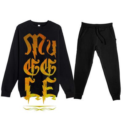 Muggle Distressed Logo Premium Crewneck Sweatsuit Set