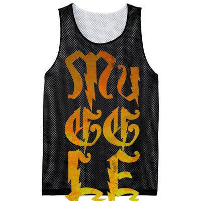 Muggle Distressed Logo Mesh Reversible Basketball Jersey Tank