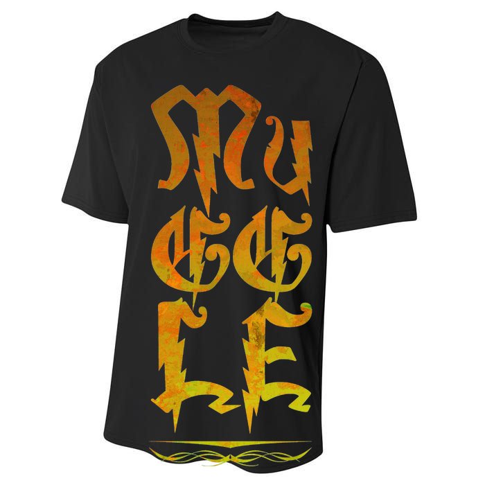 Muggle Distressed Logo Performance Sprint T-Shirt