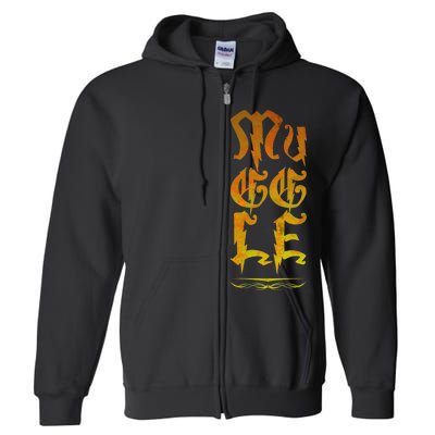 Muggle Distressed Logo Full Zip Hoodie