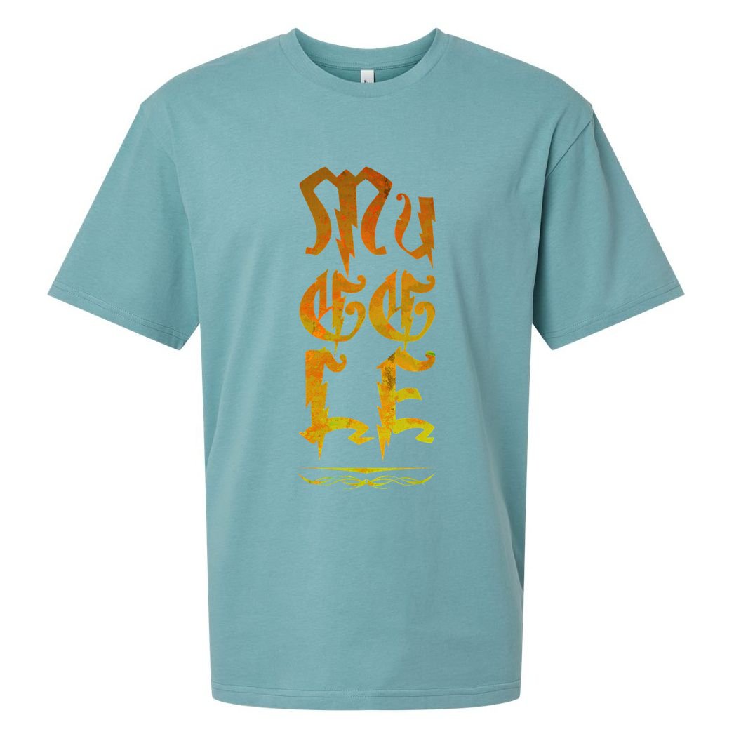 Muggle Distressed Logo Sueded Cloud Jersey T-Shirt