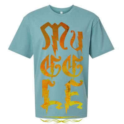 Muggle Distressed Logo Sueded Cloud Jersey T-Shirt