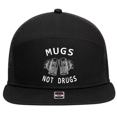 Mugs Not Drugs 7 Panel Mesh Trucker Snapback Hat