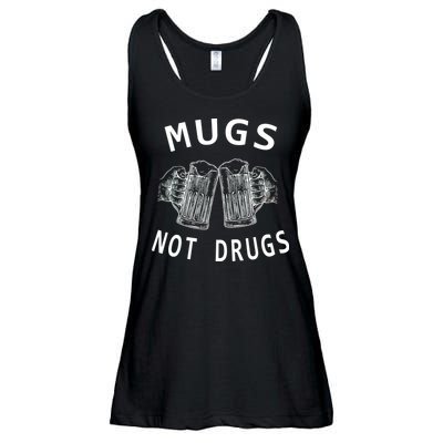 Mugs Not Drugs Ladies Essential Flowy Tank