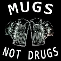 Mugs Not Drugs Cropped Pullover Crew
