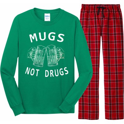 Mugs Not Drugs Long Sleeve Pajama Set