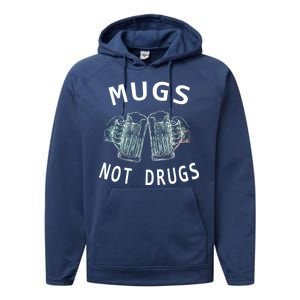 Mugs Not Drugs Performance Fleece Hoodie