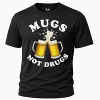 Mugs Not Drugs Funny St. Patrick's Day Beer Cooling Performance Crew T-Shirt