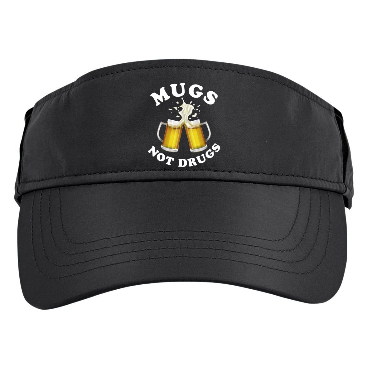 Mugs Not Drugs Funny St. Patrick's Day Beer Adult Drive Performance Visor