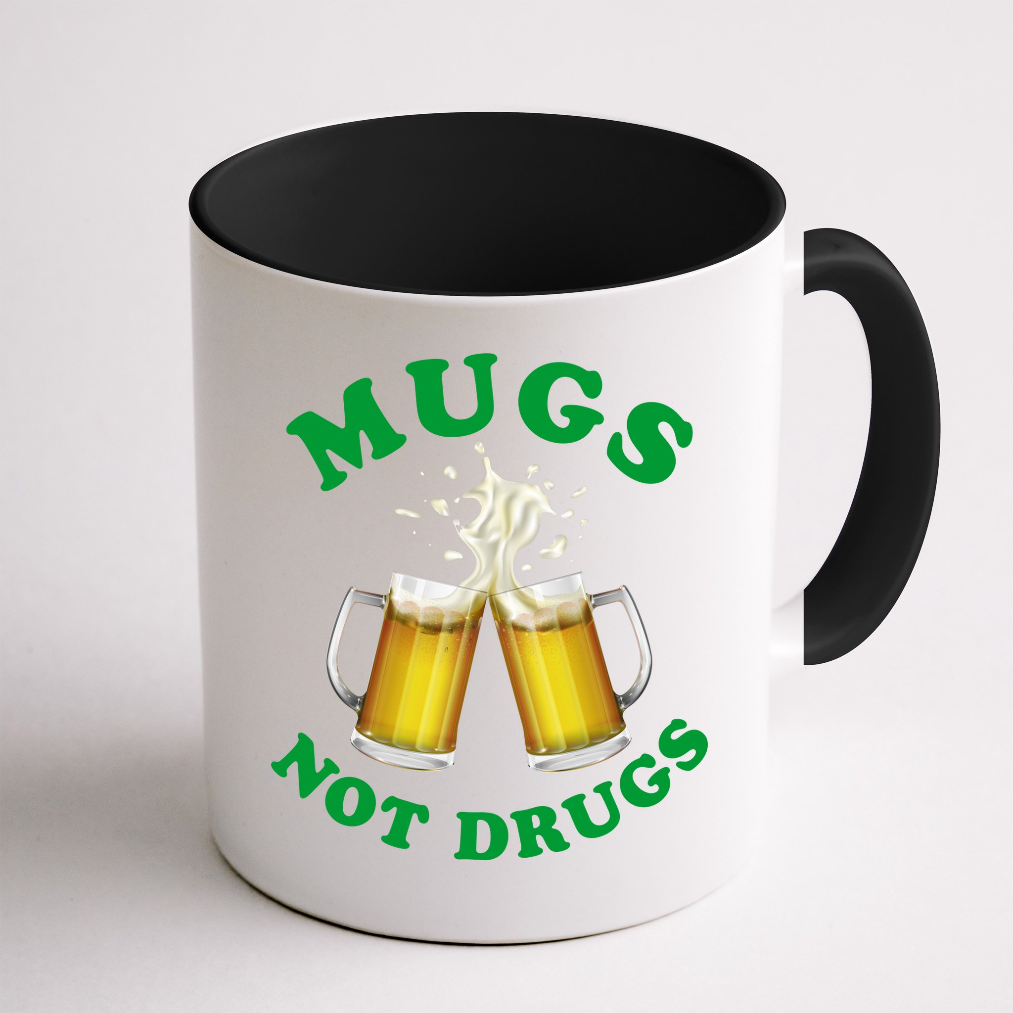 Mugs Not Drugs Funny St. Patrick's Day Beer Mug