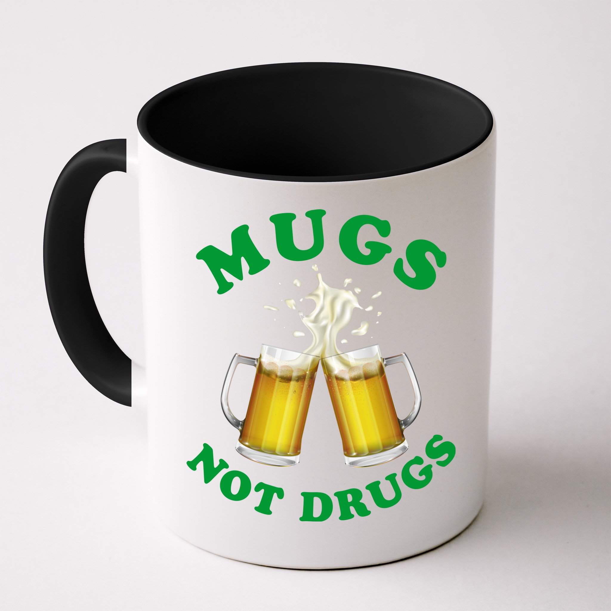 Mugs Not Drugs Funny St. Patrick's Day Beer Mug