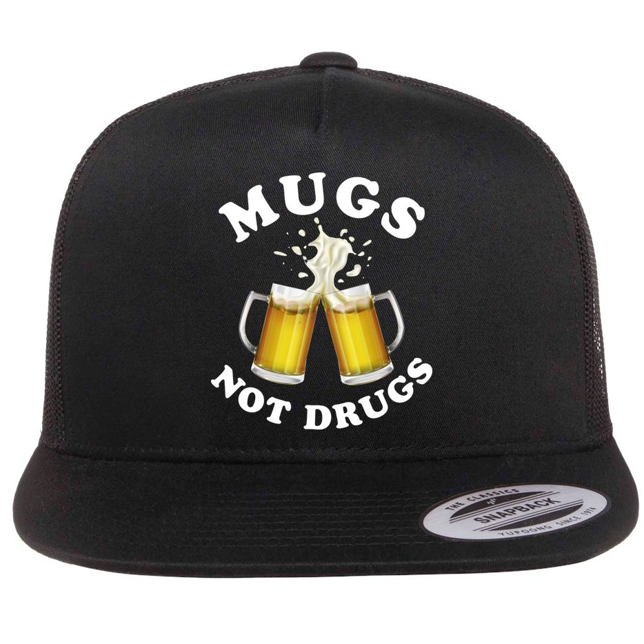 Mugs Not Drugs Funny St. Patrick's Day Beer Flat Bill Trucker Hat