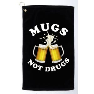 Mugs Not Drugs Funny St. Patrick's Day Beer Platinum Collection Golf Towel