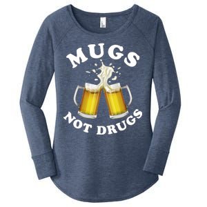 Mugs Not Drugs Funny St. Patrick's Day Beer Women's Perfect Tri Tunic Long Sleeve Shirt