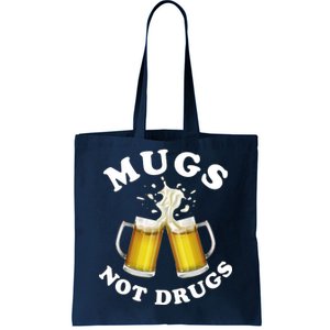 Mugs Not Drugs Funny St. Patrick's Day Beer Tote Bag