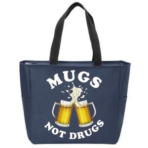 Mugs Not Drugs Funny St. Patrick's Day Beer Zip Tote Bag