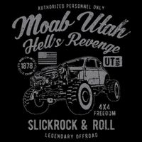 Moab Utah Hells Revenge 4x4 Vintage Distressed Style Design Full-Length Apron With Pockets