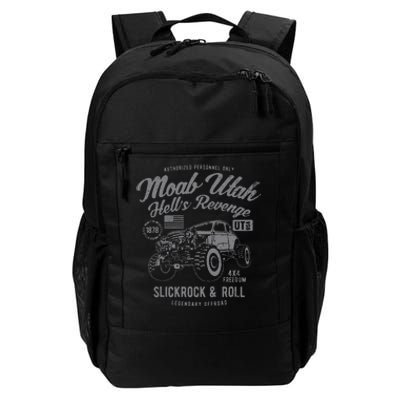 Moab Utah Hells Revenge 4x4 Vintage Distressed Style Design Daily Commute Backpack