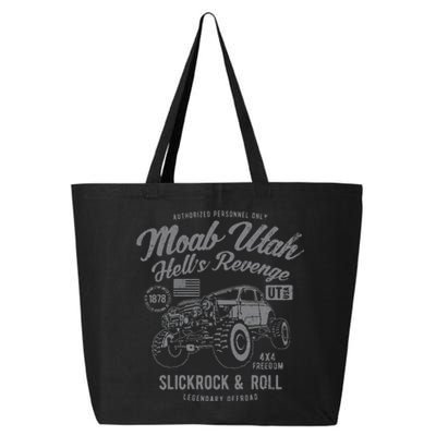 Moab Utah Hells Revenge 4x4 Vintage Distressed Style Design 25L Jumbo Tote