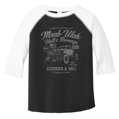 Moab Utah Hells Revenge 4x4 Vintage Distressed Style Design Toddler Fine Jersey T-Shirt