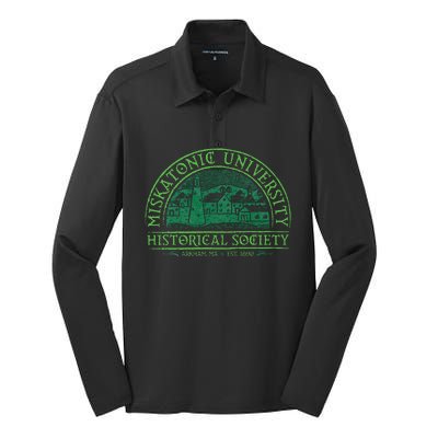 Miskatonic University Historical Society Silk Touch Performance Long Sleeve Polo