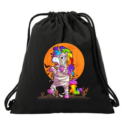 Mummy Unicorn Halloween Girls Unicorn Halloween Drawstring Bag