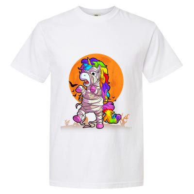 Mummy Unicorn Halloween Girls Unicorn Halloween Garment-Dyed Heavyweight T-Shirt
