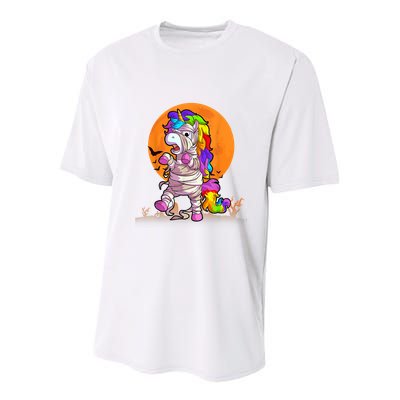 Mummy Unicorn Halloween Girls Unicorn Halloween Youth Performance Sprint T-Shirt
