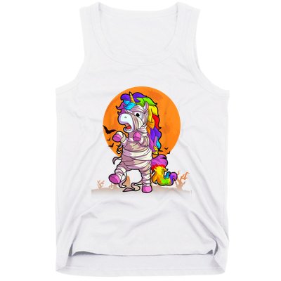 Mummy Unicorn Halloween Girls Unicorn Halloween Tank Top