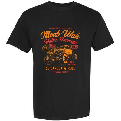 Moab Utah Hells Revenge 4x4 Vintage Distressed Style Design Garment-Dyed Heavyweight T-Shirt