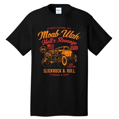 Moab Utah Hells Revenge 4x4 Vintage Distressed Style Design Tall T-Shirt