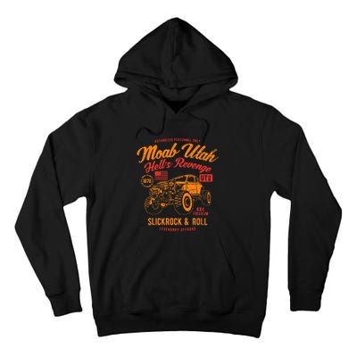 Moab Utah Hells Revenge 4x4 Vintage Distressed Style Design Tall Hoodie