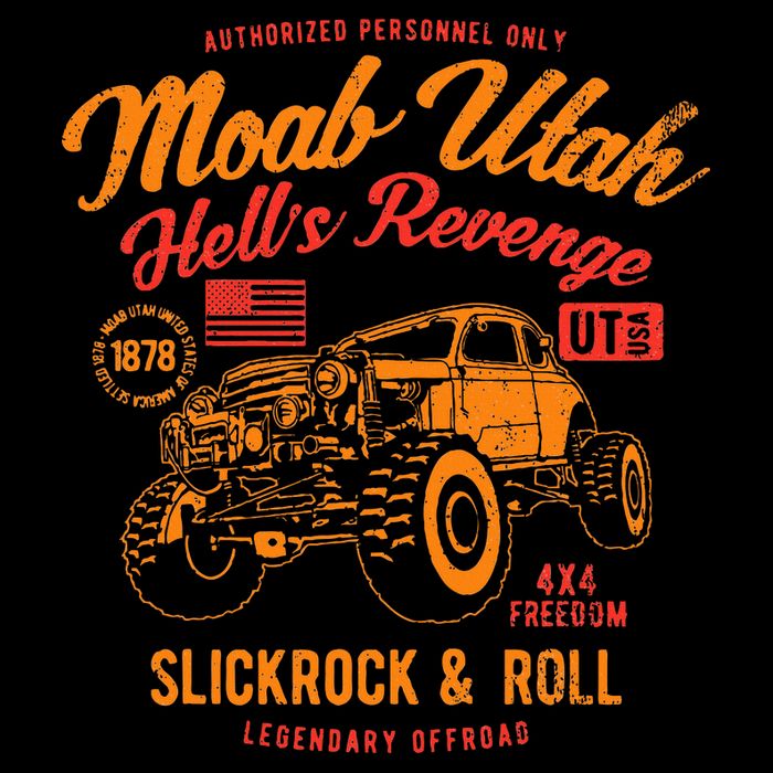 Moab Utah Hells Revenge 4x4 Vintage Backpack