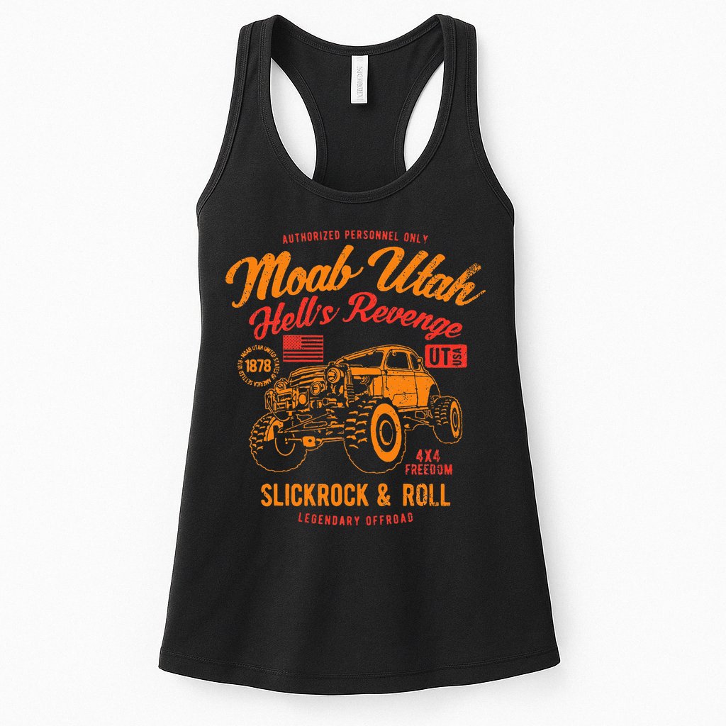 Moab Utah Hells Revenge 4x4 Vintage Womens Tank Top