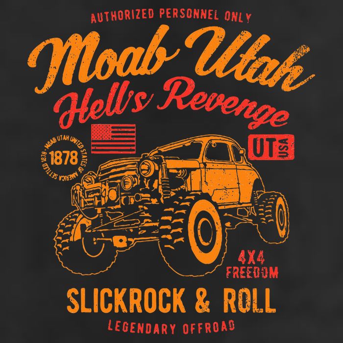 Moab Utah Hells Revenge 4x4 Vintage Golf Towel