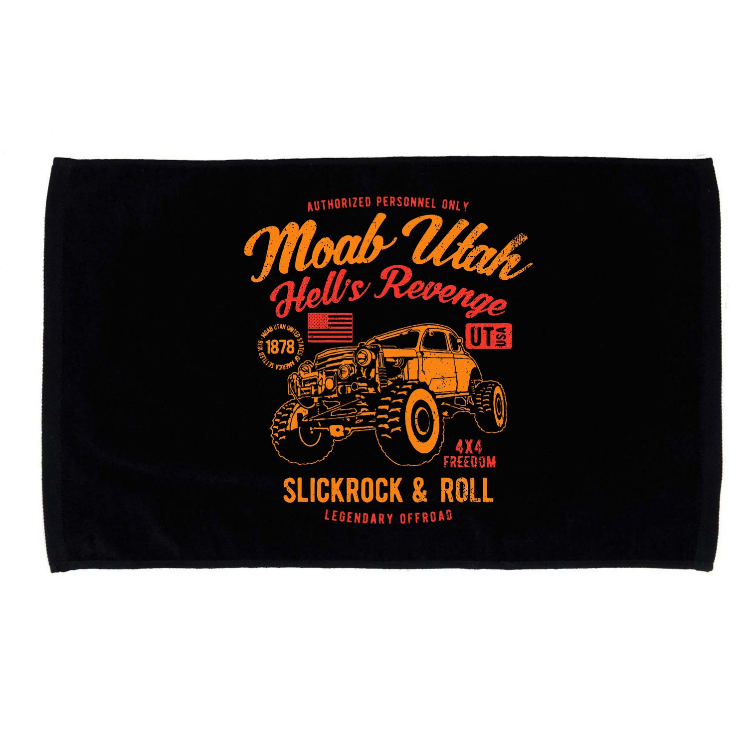 Moab Utah Hells Revenge 4x4 Vintage Microfiber Hand Towel