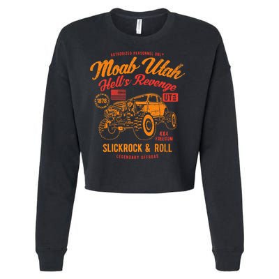 Moab Utah Hells Revenge 4x4 Vintage Cropped Pullover Crew