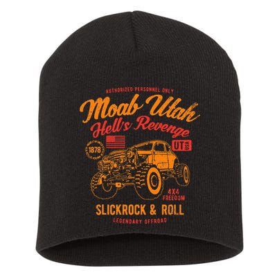 Moab Utah Hells Revenge 4x4 Vintage Short Acrylic Beanie