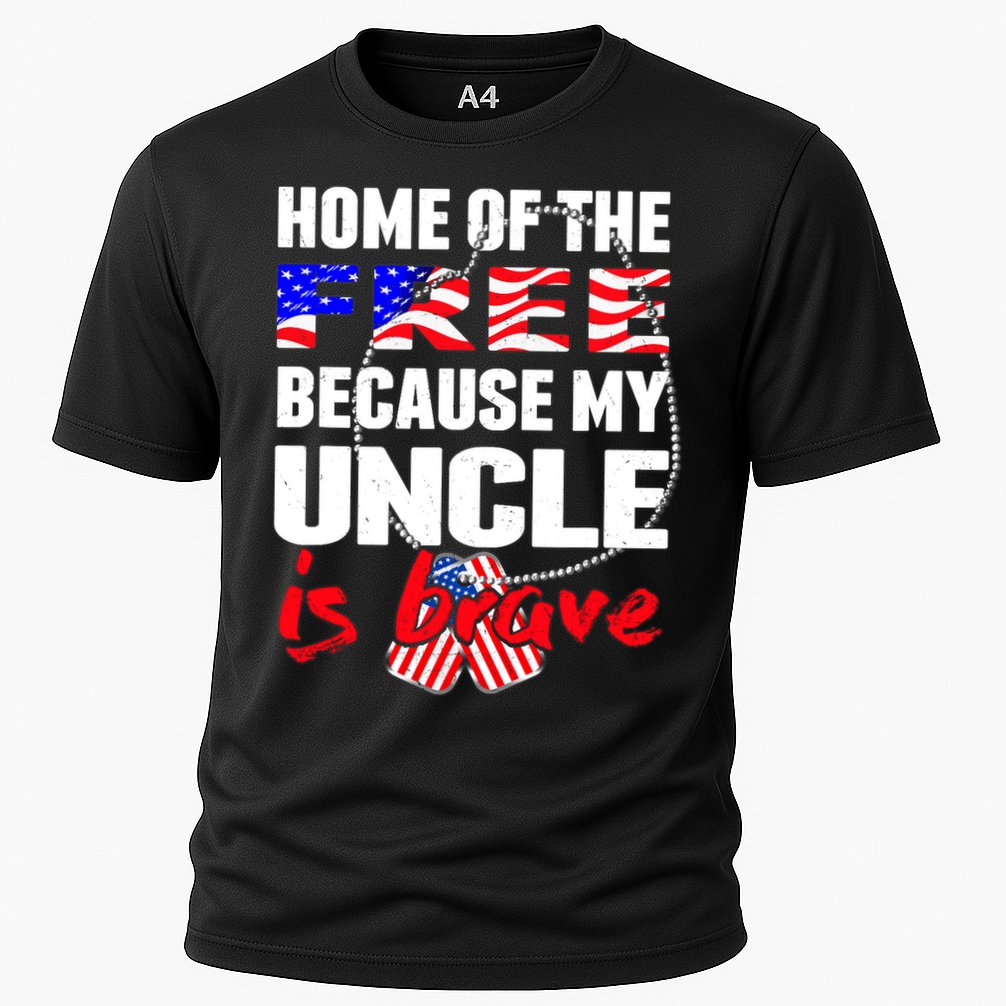 My Uncle Is Brave Home Of The Free - Proud Army Niece Nephew Cooling Performance Crew T-Shirt
