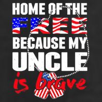 My Uncle Is Brave Home Of The Free - Proud Army Niece Nephew Beanie