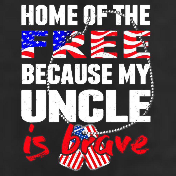 My Uncle Is Brave Home Of The Free - Proud Army Niece Nephew Beanie