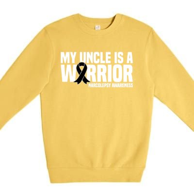 My Uncle Is A Warrior Sleep Disorder Narcolepsy Awareness Great Gift Premium Crewneck Sweatshirt